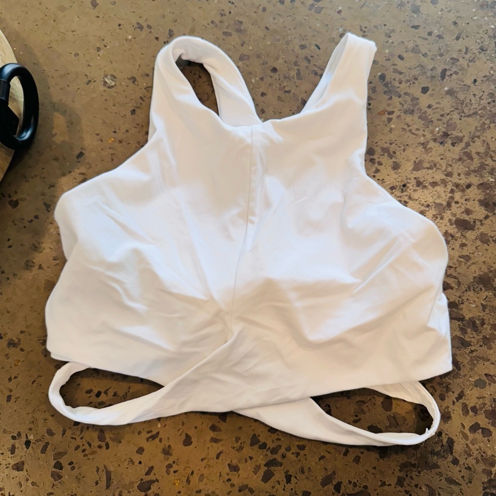 Athleta White Racerback bra Tank
